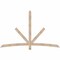 Ekena Millwork Alberta Smooth Timber Gable Bracket, Douglas Fir, 84"W x 53"H x 1 1/2"D x 3 1/2"F, 15/12 Pitch GBW084X53X0204ALB00SDF - alternate 1